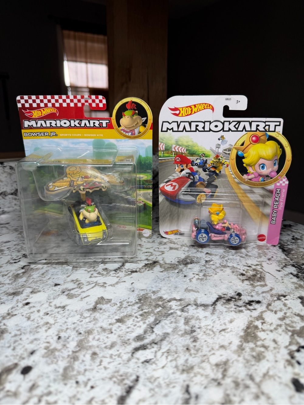 Hot Wheels Mario Kart Diecast Lot Bowser Jr & Baby Peach